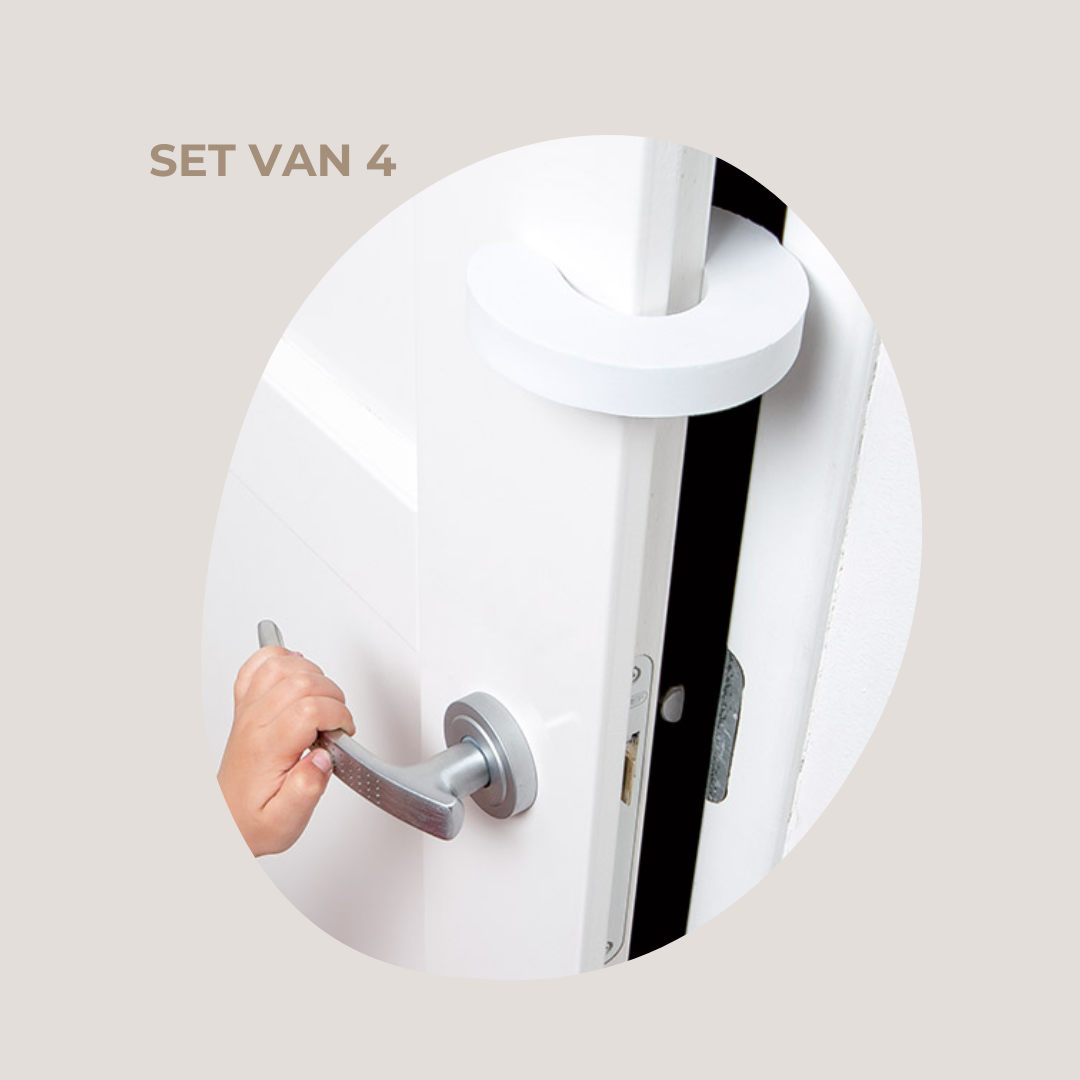 MUKKI DEURSTOP WIT - SET VAN 4