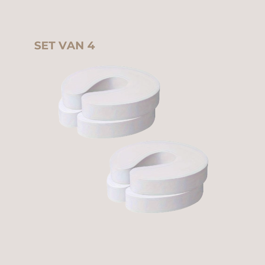 MUKKI DEURSTOP WIT - SET VAN 4